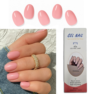 نیل رپ کاشت ناخن ژله ای صورتی نچرال