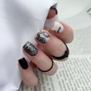 آموزش طراحی ناخن با شابلون