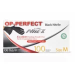 دستکش نیتریل مشکی اوپی پرفکت سایز مدیوم بسته 100 عددی