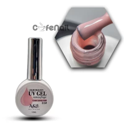 بیلدر لیکوئید صورتی فانتزی ناخن ای اند ای A&E