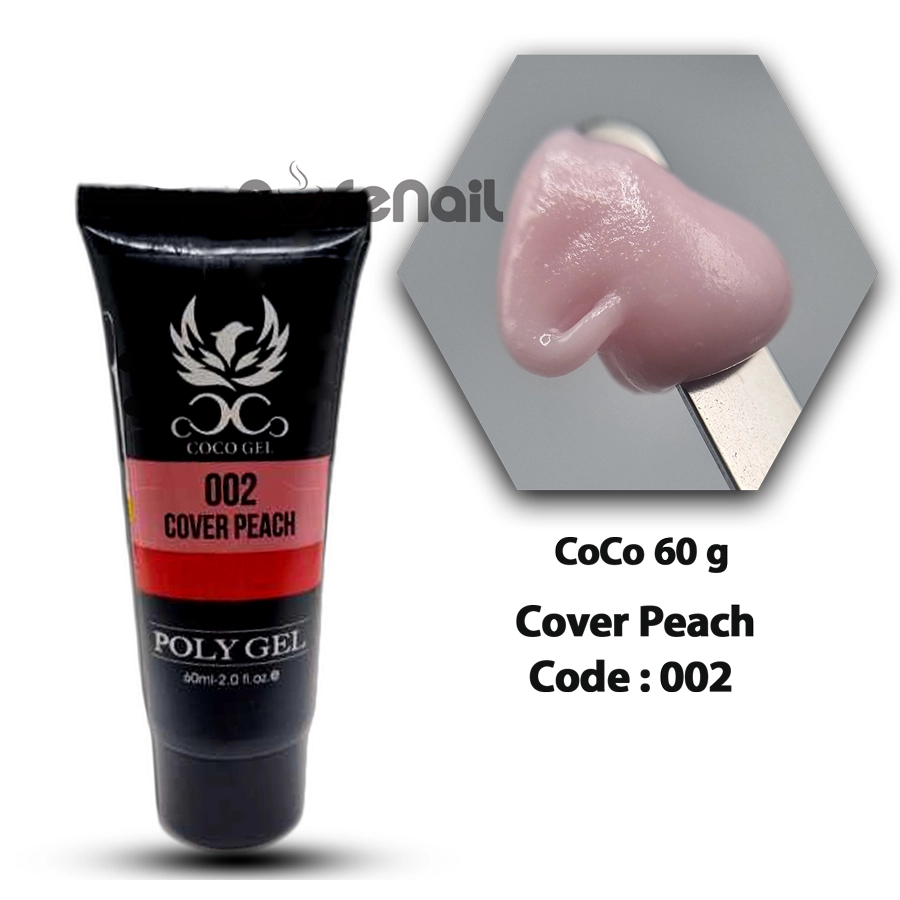پلی-ژل-کوکو-۶۰ میل پلی ژل کاشت ناخن کوکو 60 میل کاور پیچ