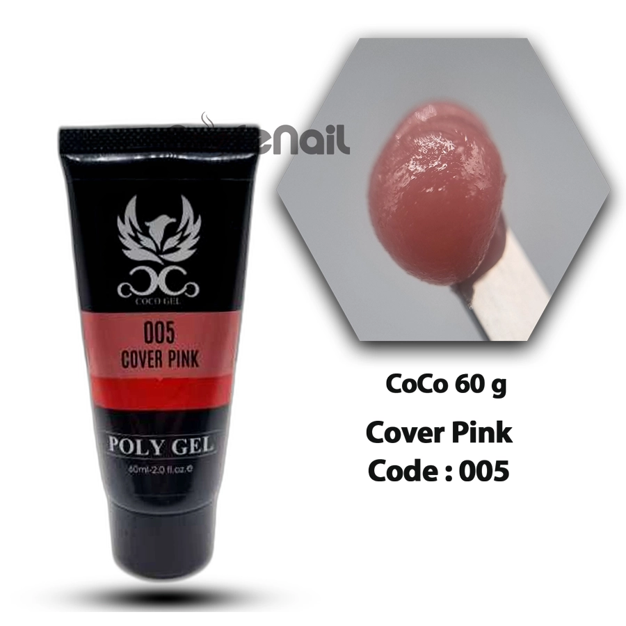 پلی-ژل-کوکو-کد-5 پلی ژل کوکو 60 میل کاور پینک CoCo